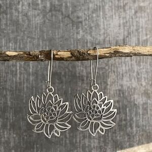 Boho Lotus Flower Earrings